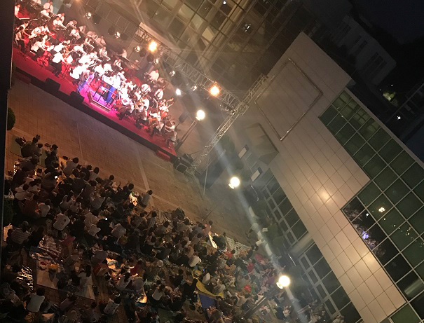 야외 돗자리 콘서트